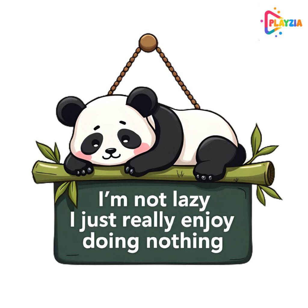 layzia Wooden Wall Hanging Panda Quote Artwork Home Decor