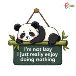 layzia Wooden Wall Hanging Panda Quote Artwork Home Decor