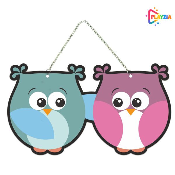 Playzia “Cute Birds” Wooden Wall Hanger for Home Décor | Office | Living Room | Bedroom | Door Hanging | Valentine Decorative Items | Modern Wall Art