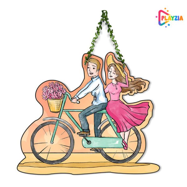 Playzia “Couple” Wooden Wall Hanging for Home Décor | Couple Gifts | Valentine’s Day Decorative Artwork for Bedroom & Living Room | Modern Wooden Wall Art