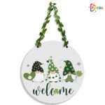 Playzia “Welcome” Wooden Wall Hanging for Door & Entrance Décor