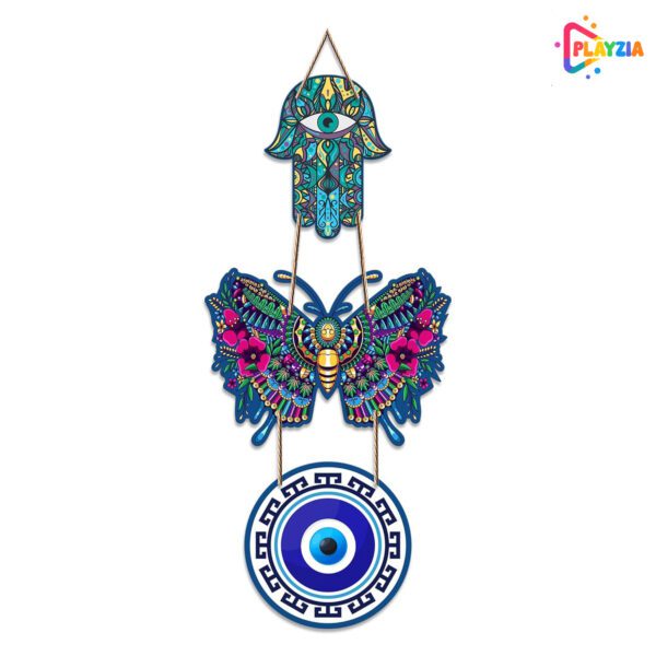 Playzia Butterfly Wooden Wall Hanging for Luck & Prosperity